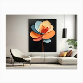 Abstract Flower living room Canvas Print