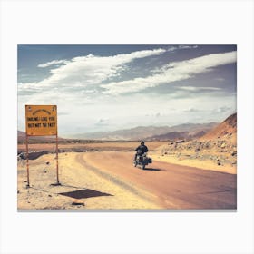 Darling I Like You, But Not So Fast Motorbike Canvas Print