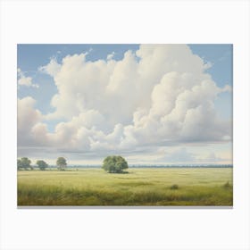 Antique Cloud Oil Painting Canvas Print