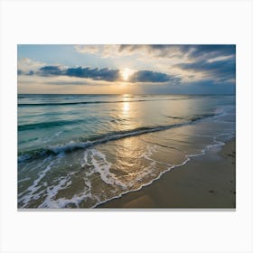 Default Beaches And The Sea It Gives A Sense Of Freshness And 0 Canvas Print