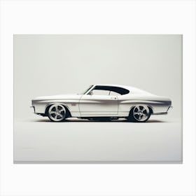 Toy Car 70 Chevelle Ss Silver Canvas Print