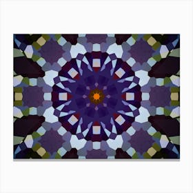 Purple Mosaic Cosmic Pattern Canvas Print