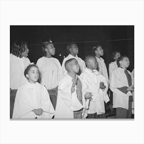 Children S Choir Of Pentecostal Church, Chicago, Illinois By Russell Lee Canvas Print