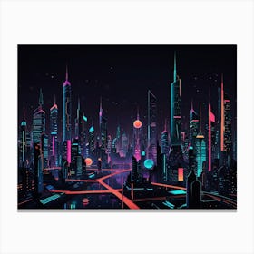 Futuristic Cityscape 10 Canvas Print