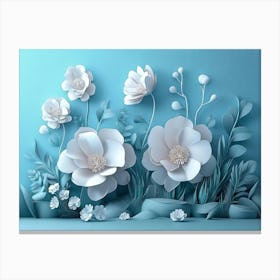 3d Flowers 9 Canvas Print