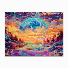 Psychedelic Landscape Canvas Print