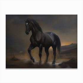 Black Horse 7 Canvas Print