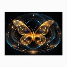 Golden Butterfly 60 Canvas Print