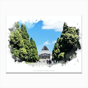 Shrine Of Remembrance, Melbourne, Victoria Canvas Print