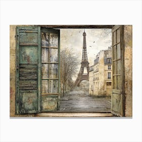 Paris Through a Window # 1 Canvas Print