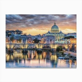 Vatican Sunset Canvas Print