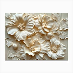 Beautiful Flower 3d 6 Canvas Print