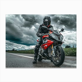 Motorcycle Rider 1 Canvas Print