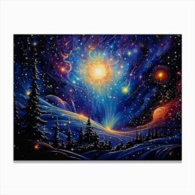 Starry Night Sky Canvas Print