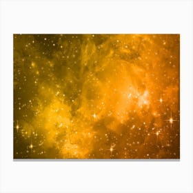 Orange Shade Galaxy Space Background Canvas Print