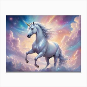 Unicorn In The Sky 12 Canvas Print