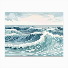 Ocean Waves 1 Canvas Print