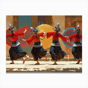 Tibetan Dancers Canvas Print