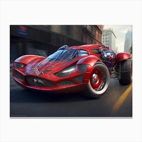Spider - Man Car Canvas Print