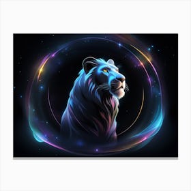 Lion In Space 1 Canvas Print