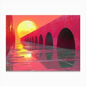 Red Bridge Canvas Print