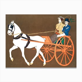 Women In Carriage, Edward Penfield Canvas Print