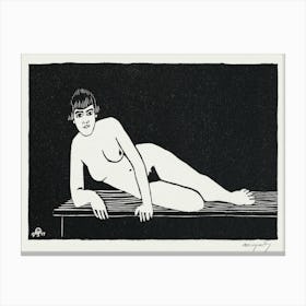 Reclining Nude Figure (1917), Samuel Jessurun Canvas Print