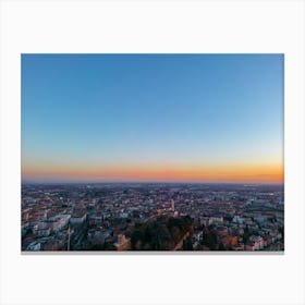 Città Alta Panorama Aerial view Canvas Print