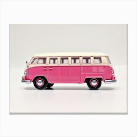 Toy Car Volkswagen Drag Bus Pink Canvas Print