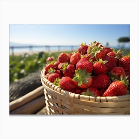 Basket Of Strawberries 11 Canvas Print