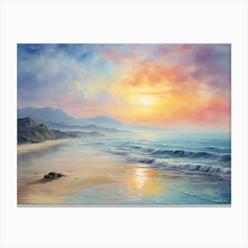 Seascape 3 40x30in 12000x9000px 45 Canvas Print