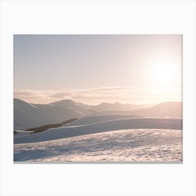 Scottish Highlands At Sunrise Canvas Print