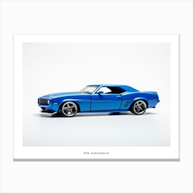 Toy Car 69 Camaro Blue Poster Canvas Print