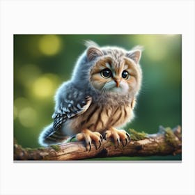 Kittenowl Canvas Print