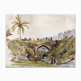 Bridge At Caracas (1854), Camille Pissarro Canvas Print