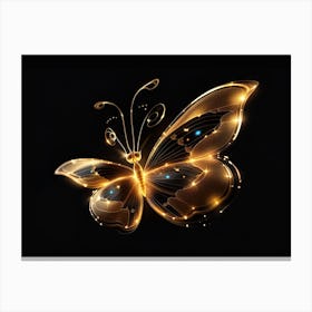 Golden Butterfly 12 Canvas Print