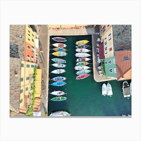Boats at Castelletto, Lake Garda Canvas Print
