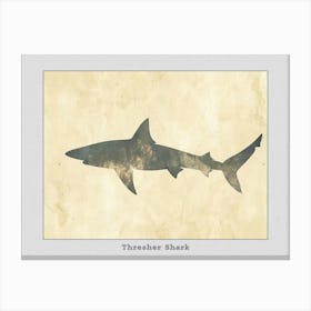 Thresher Shark Silhouette 8 Poster Canvas Print