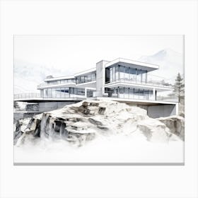 House On A Mountain Canvas Print