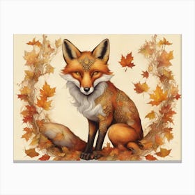Autumn Mystical Fox 1 Canvas Print