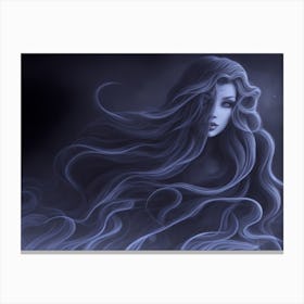Beautiful Witch with a Magic Wand 2 Canvas Print