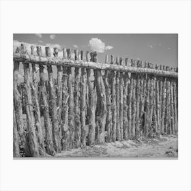 Fence Constructed By Mormon Farmer In Box Elder County, Utah By Russell Lee Canvas Print