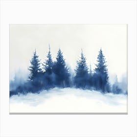 Minimal Winter Scene 12 Canvas Print