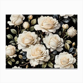 Default A Stunning Watercolor Painting Of Vibrant White Roses 0 (4) (1) Canvas Print