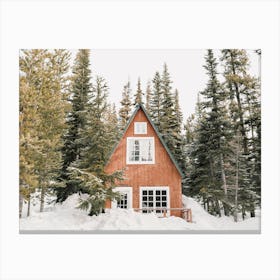 Ski Lodge Cabin Canvas Print