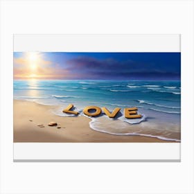 Love On The Beach 5 Canvas Print