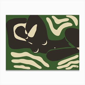 Le Lounge Green Canvas Print