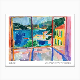 Bergen From The Window Series Poster Painting 1 Canvas Print