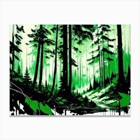 Forest Painting, Forest Painting, Forest Painting Canvas Print