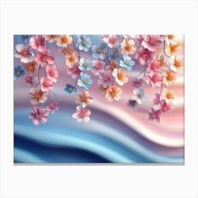 Sakura Flower Wallpaper Canvas Print